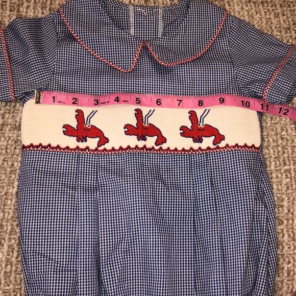 Three Sisters Embroidered Gingham Romper 🦞 - Picture 13 of 16